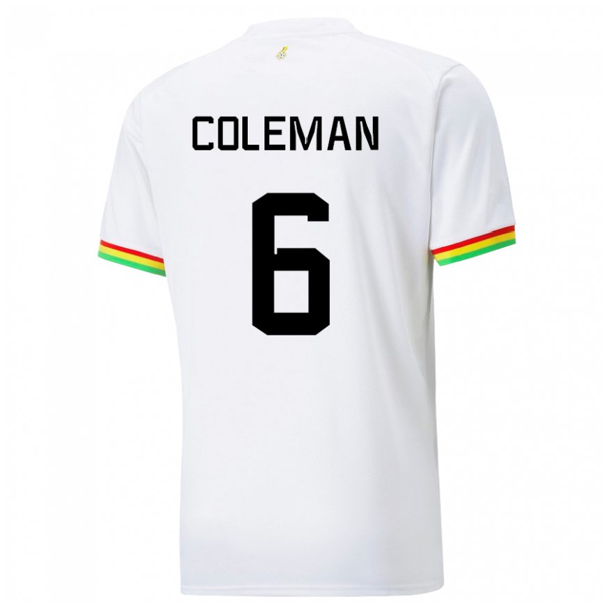 Herren Ghanaische Ellen Coleman #6 Weiß Heimtrikot Trikot 22-24 Luxemburg