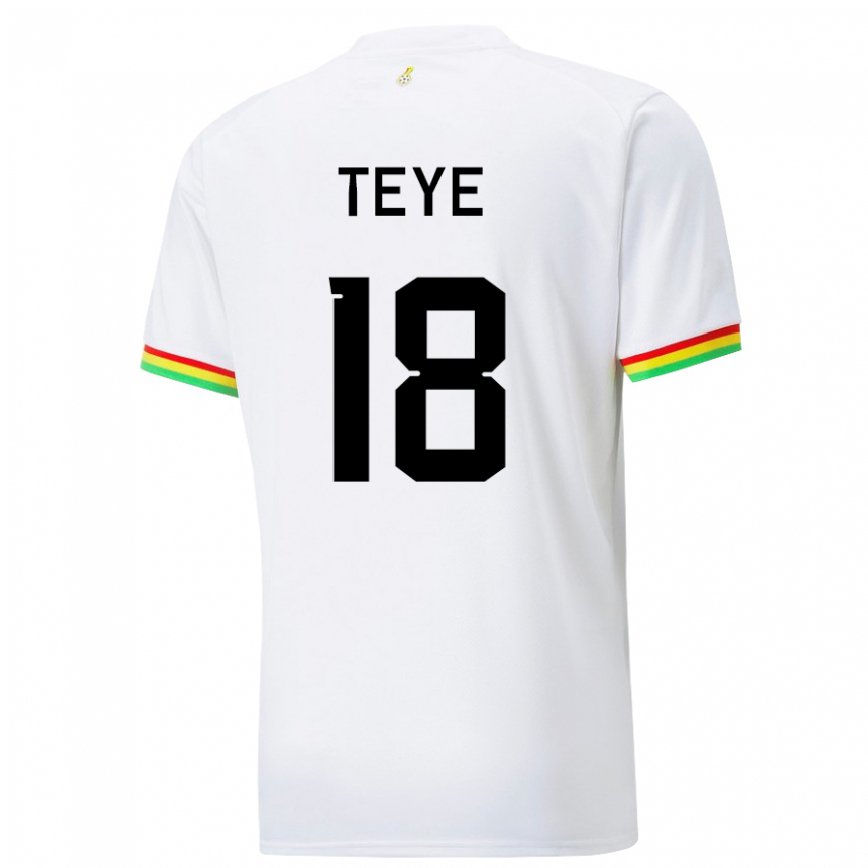 Herren Ghanaische Suzzy Teye #18 Weiß Heimtrikot Trikot 22-24 Luxemburg