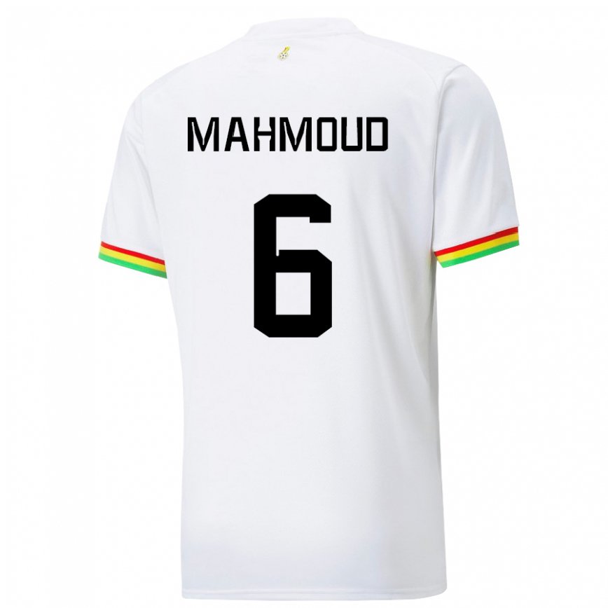 Herren Ghanaische Mohaison Mahmoud #6 Weiß Heimtrikot Trikot 22-24 Luxemburg