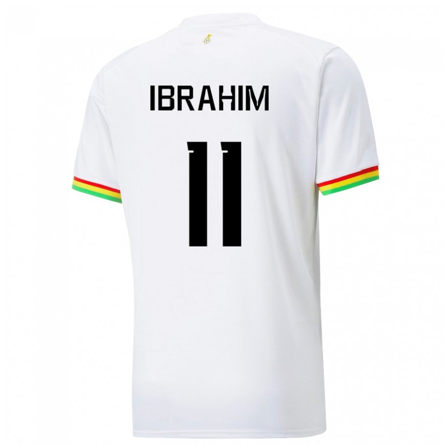 Herren Ghanaische Zubairu Ibrahim #11 Weiß Heimtrikot Trikot 22-24 Luxemburg