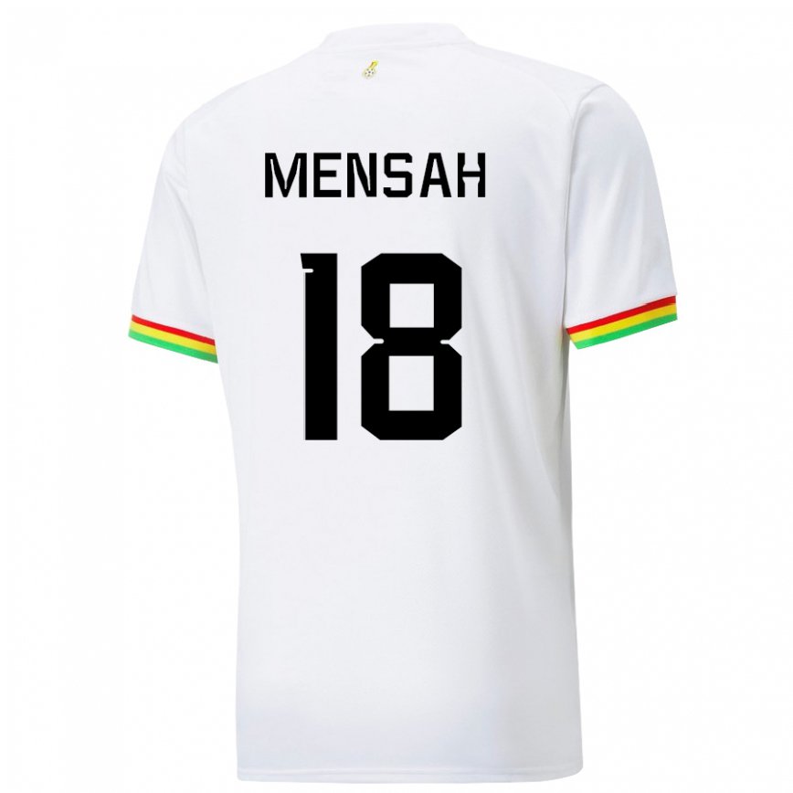Herren Ghanaische Isaac Mensah #18 Weiß Heimtrikot Trikot 22-24 Luxemburg