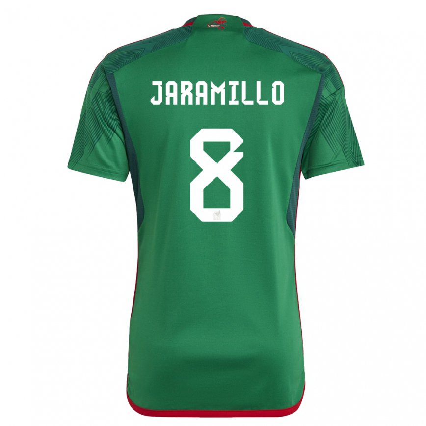 Herren Mexikanische Carolina Jaramillo #8 Grün Heimtrikot Trikot 22-24 Luxemburg