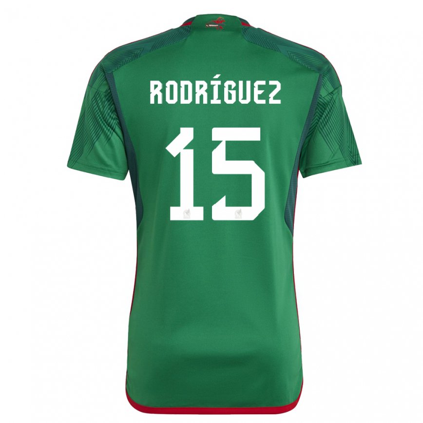 Herren Mexikanische Jorge Rodriguez #15 Grün Heimtrikot Trikot 22-24 Luxemburg