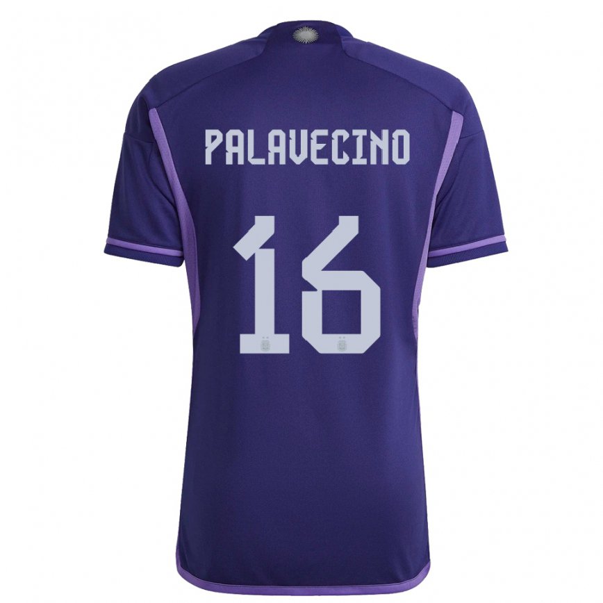 Herren Argentinische Nicolas Palavecino #16 Violett Auswärtstrikot Trikot 22-24 Luxemburg