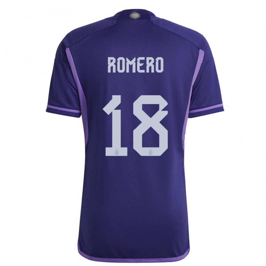 Herren Argentinische Luka Romero #18 Violett Auswärtstrikot Trikot 22-24 Luxemburg