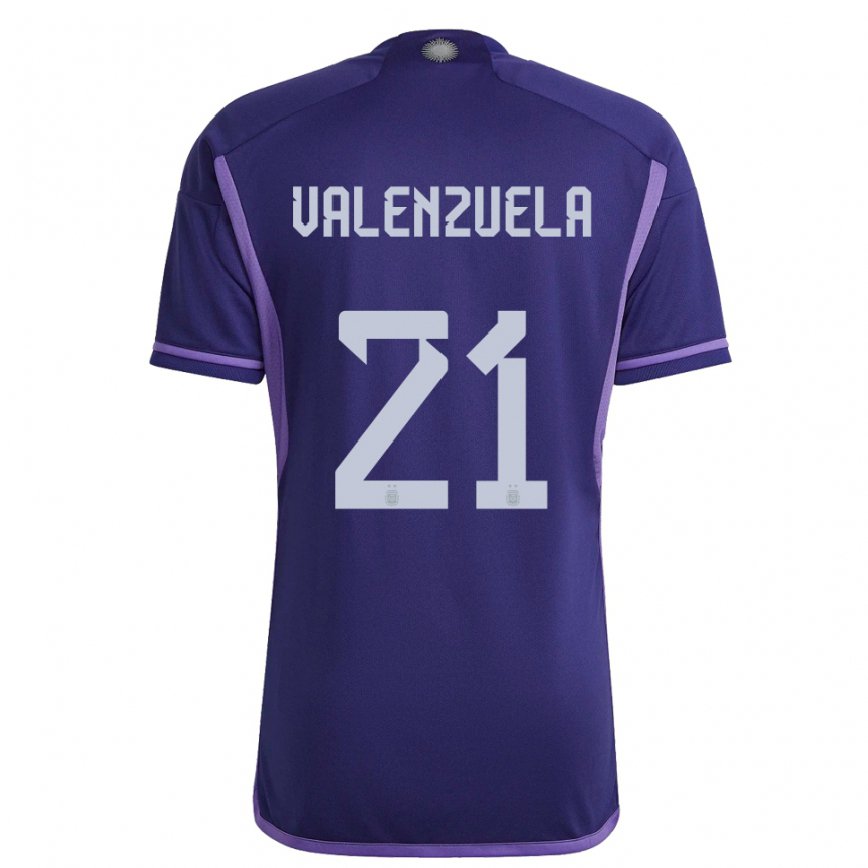 Herren Argentinische Fernando Valenzuela #21 Violett Auswärtstrikot Trikot 22-24 Luxemburg