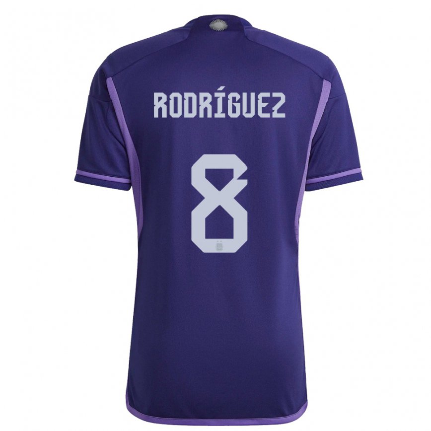 Herren Argentinische Agustin Rodriguez #8 Violett Auswärtstrikot Trikot 22-24 Luxemburg