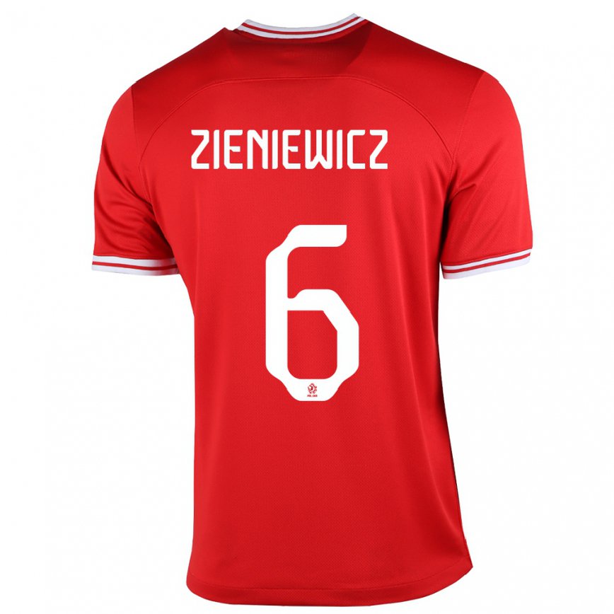 Herren Polnische Wiktoria Zieniewicz #6 Rot Auswärtstrikot Trikot 22-24 Luxemburg