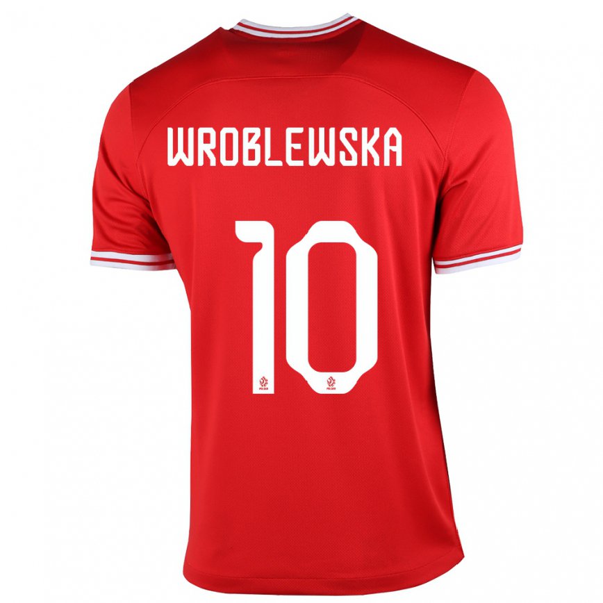 Herren Polnische Joanna Wroblewska #10 Rot Auswärtstrikot Trikot 22-24 Luxemburg
