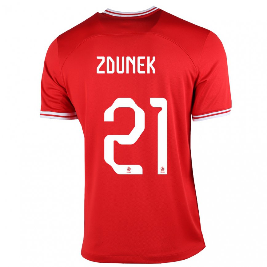 Herren Polnische Emilia Zdunek #21 Rot Auswärtstrikot Trikot 22-24 Luxemburg