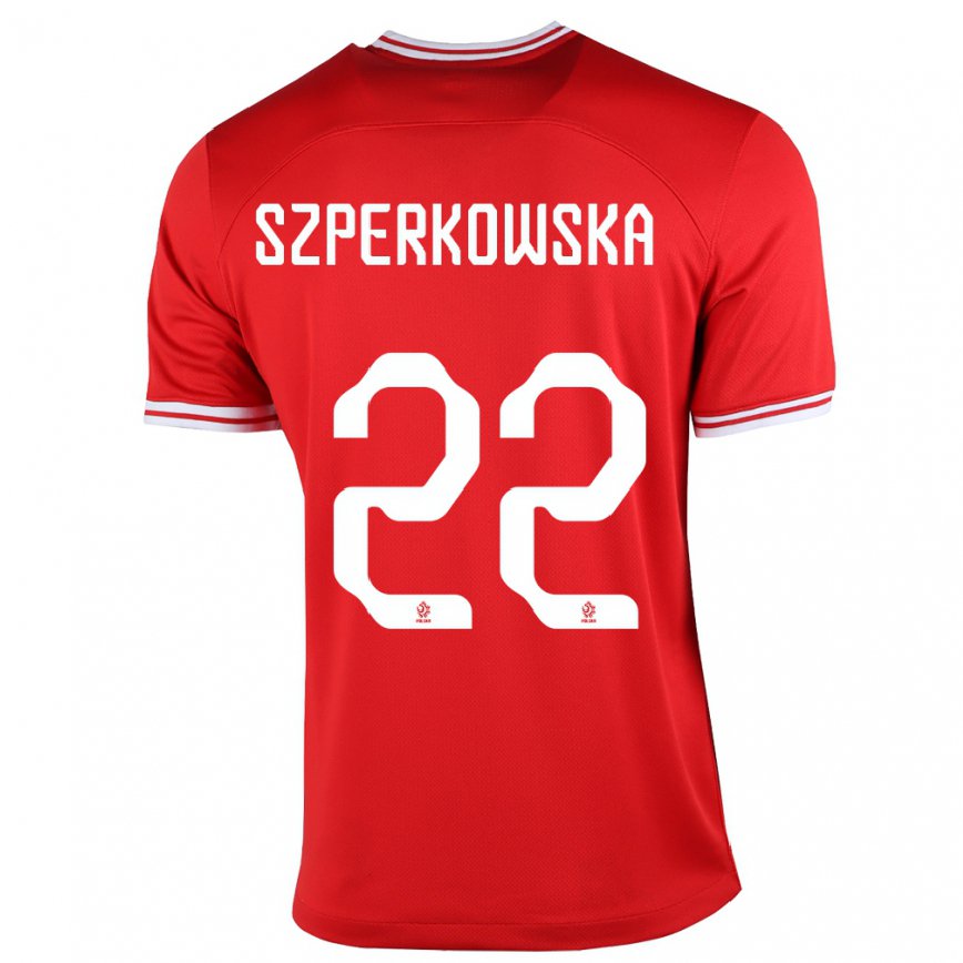 Herren Polnische Oliwia Szperkowska #22 Rot Auswärtstrikot Trikot 22-24 Luxemburg