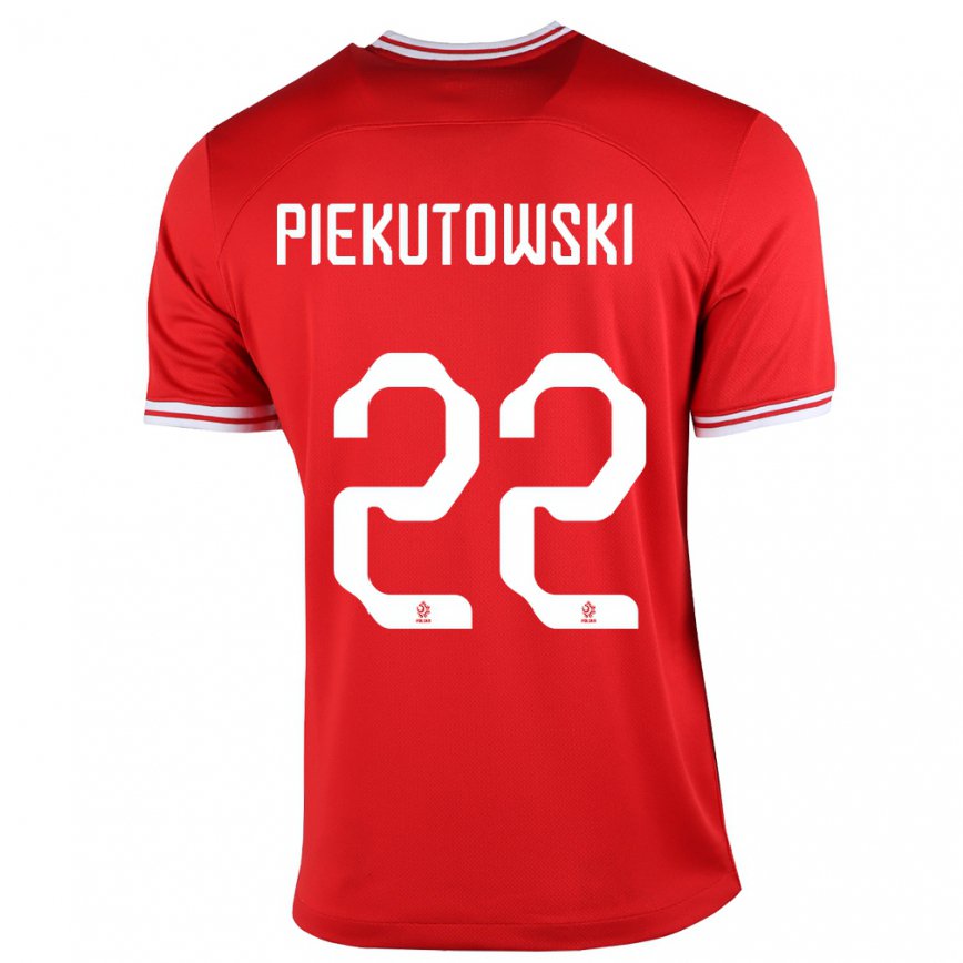 Herren Polnische Milosz Piekutowski #22 Rot Auswärtstrikot Trikot 22-24 Luxemburg