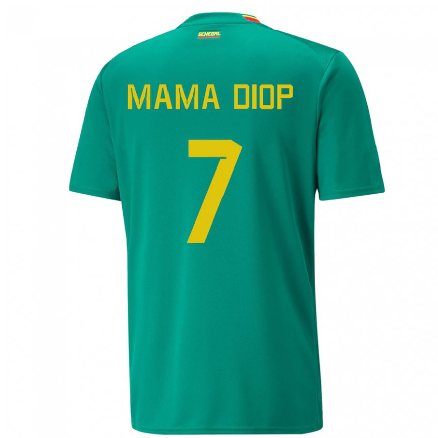 Herren Senegalesische Mama Diop #7 Grün Auswärtstrikot Trikot 22-24 Luxemburg