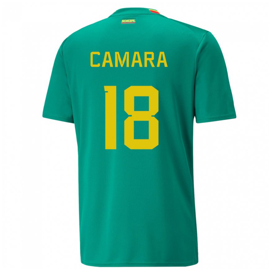 Herren Senegalesische Meta Camara #18 Grün Auswärtstrikot Trikot 22-24 Luxemburg