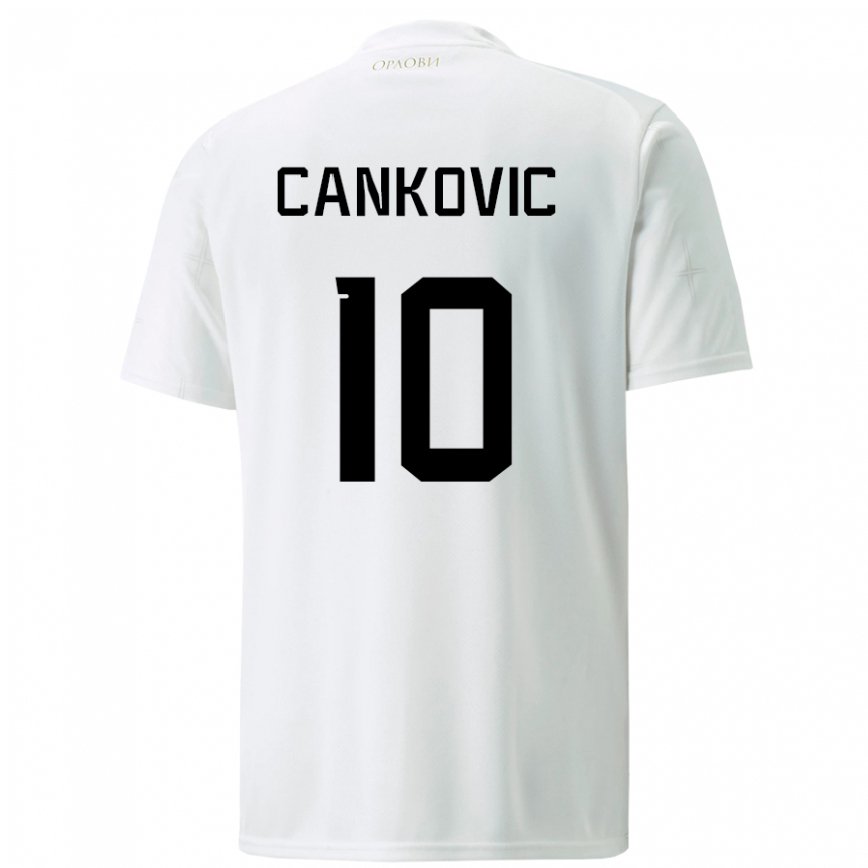 Herren Serbische Jelena Cankovic #10 Weiß Auswärtstrikot Trikot 22-24 Luxemburg