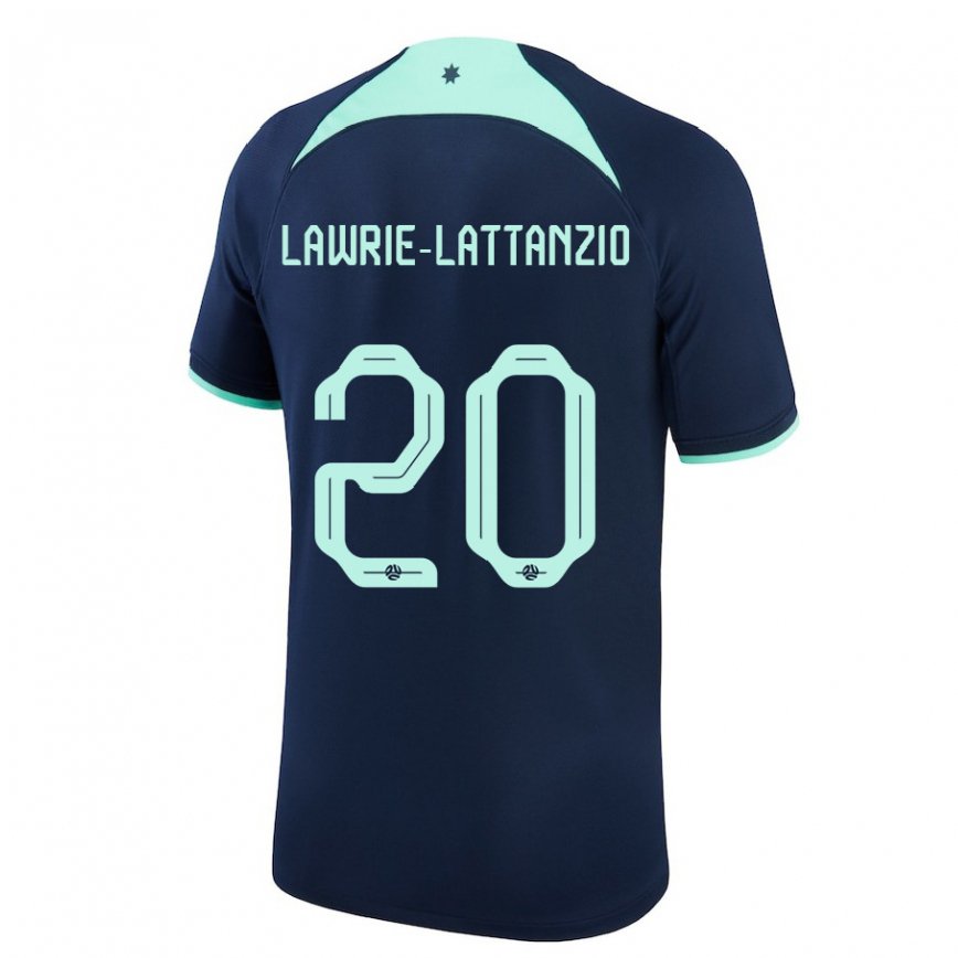 Herren Australische Luis Lawrie Lattanzio #20 Dunkelblau Auswärtstrikot Trikot 22-24 Luxemburg