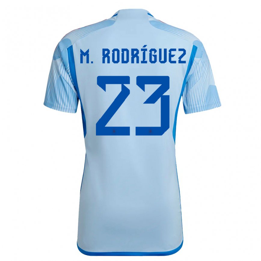 Herren Spanische Misa Rodriguez #23 Himmelblau Auswärtstrikot Trikot 22-24 Luxemburg