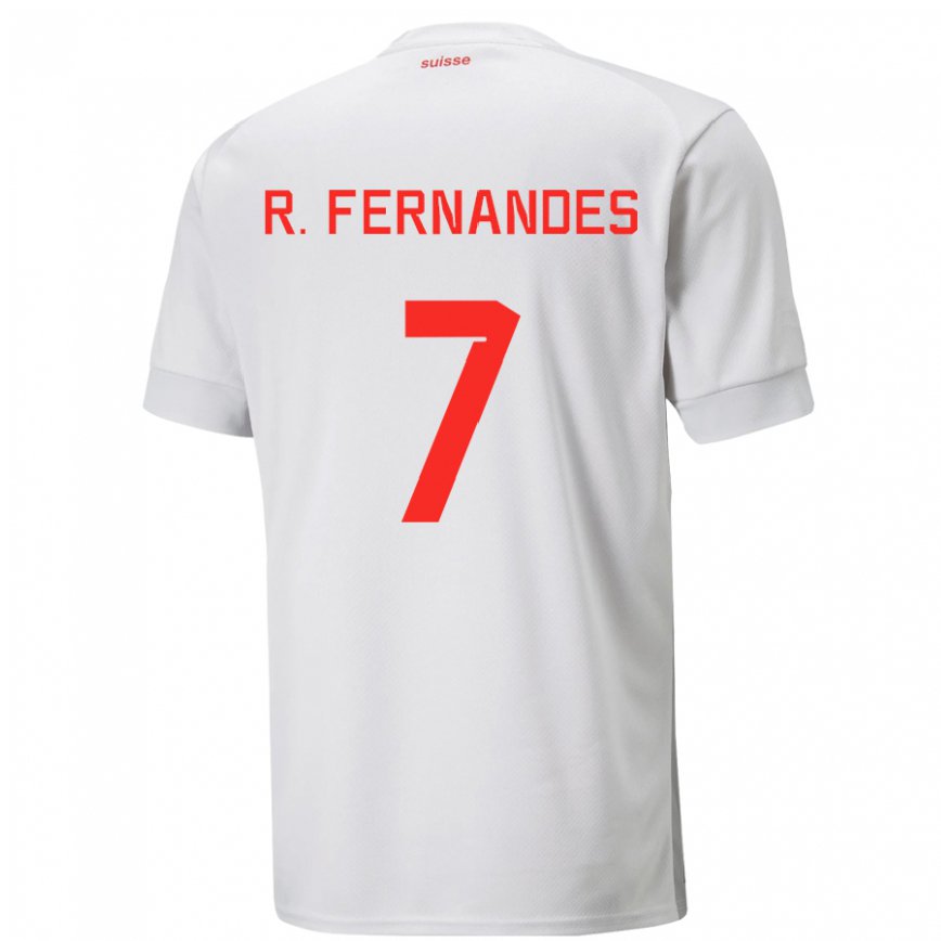 Herren Schweizer Ronaldo Dantas Fernandes #7 Weiß Auswärtstrikot Trikot 22-24 Luxemburg