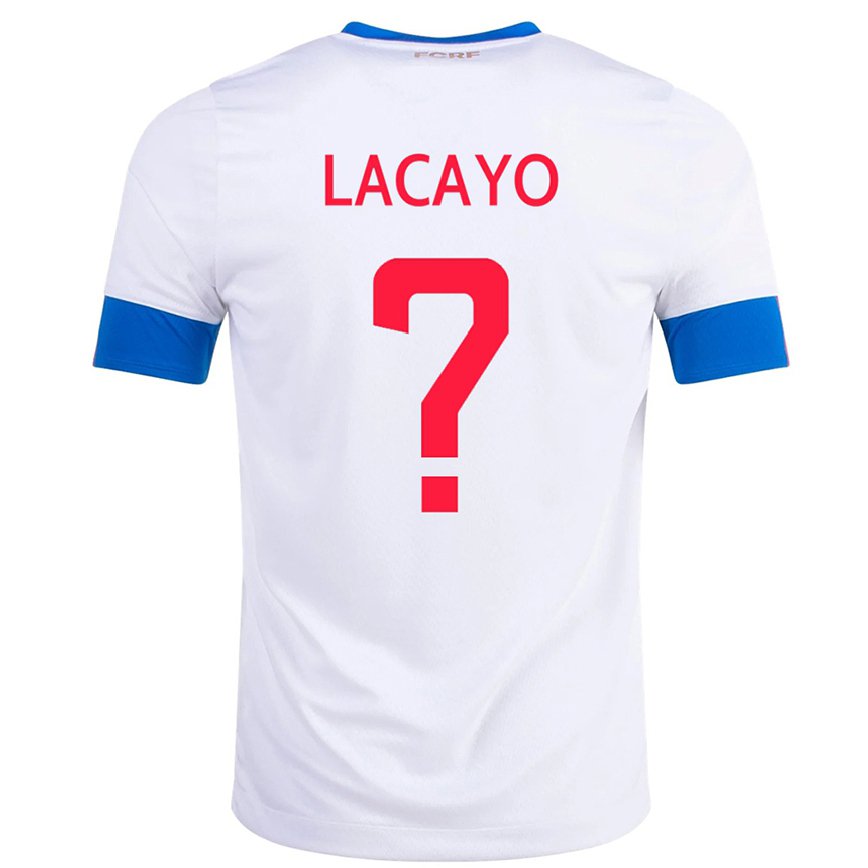 Herren Costa-ricanische Marcelo Lacayo #0 Weiß Auswärtstrikot Trikot 22-24 Luxemburg