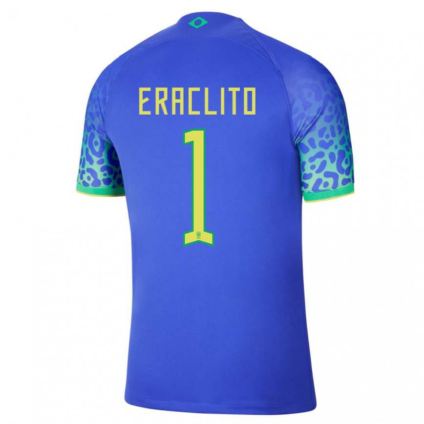 Herren Brasilianische Marcelo Eraclito #1 Blau Auswärtstrikot Trikot 22-24 Luxemburg