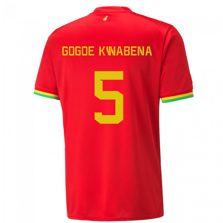 Herren Ghanaische Boahen Gogoe Kwabena #5 Rot Auswärtstrikot Trikot 22-24 Luxemburg