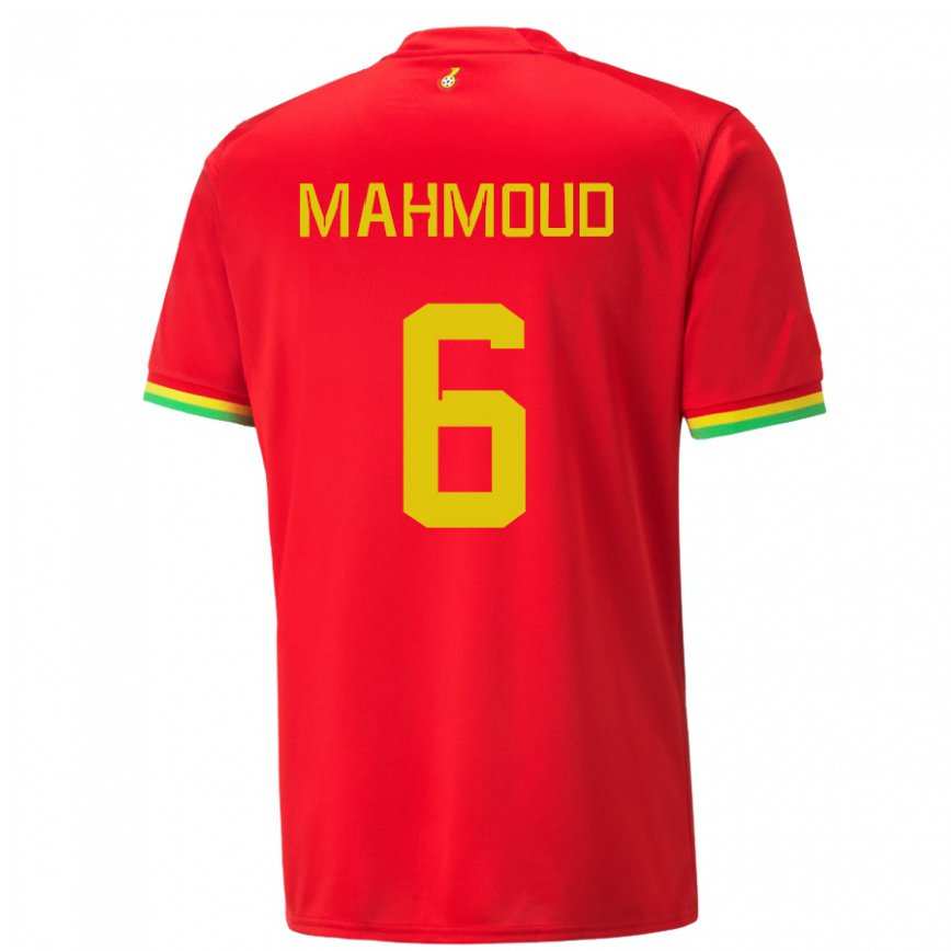 Herren Ghanaische Mohaison Mahmoud #6 Rot Auswärtstrikot Trikot 22-24 Luxemburg