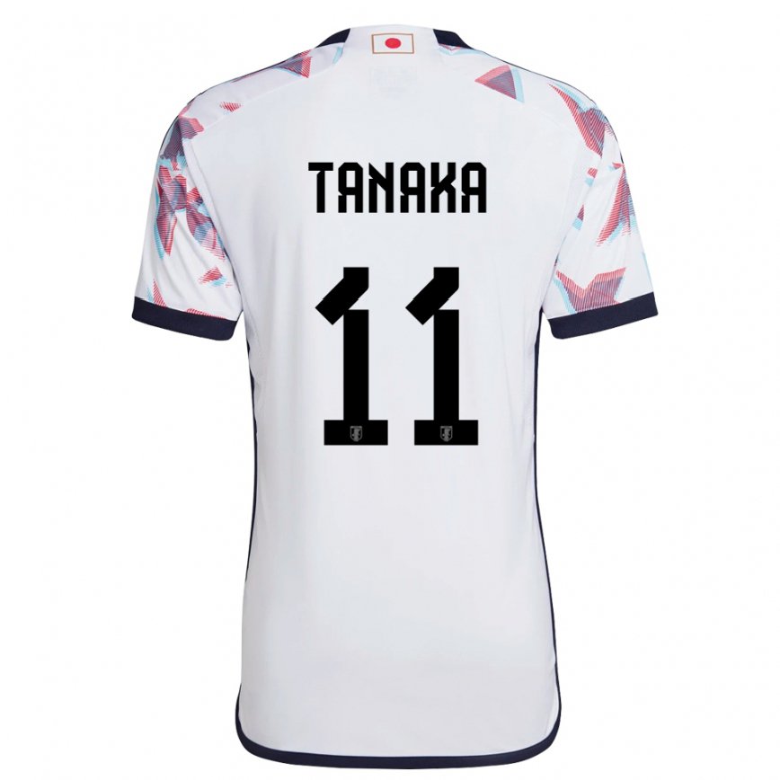 Herren Japanische Mina Tanaka #11 Weiß Auswärtstrikot Trikot 22-24 Luxemburg