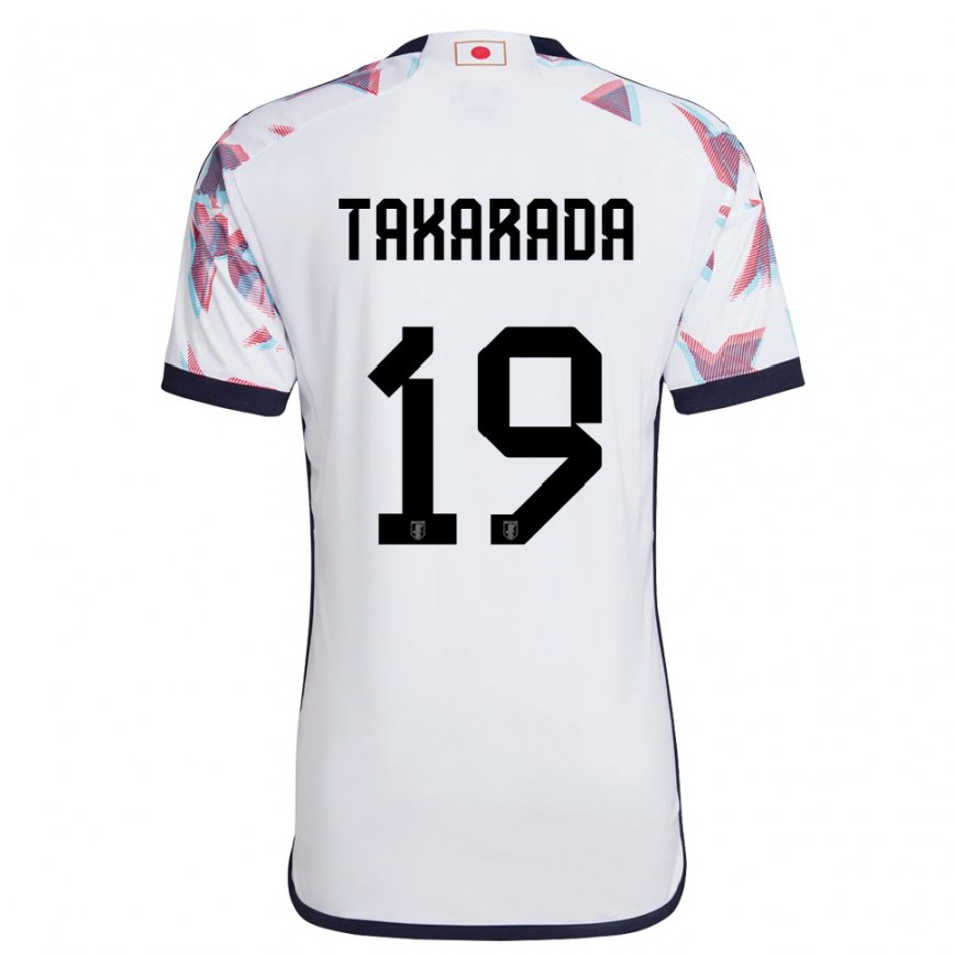 Herren Japanische Saori Takarada #19 Weiß Auswärtstrikot Trikot 22-24 Luxemburg