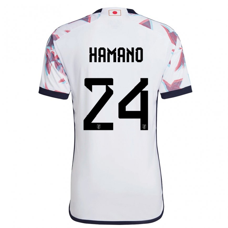 Herren Japanische Maika Hamano #24 Weiß Auswärtstrikot Trikot 22-24 Luxemburg