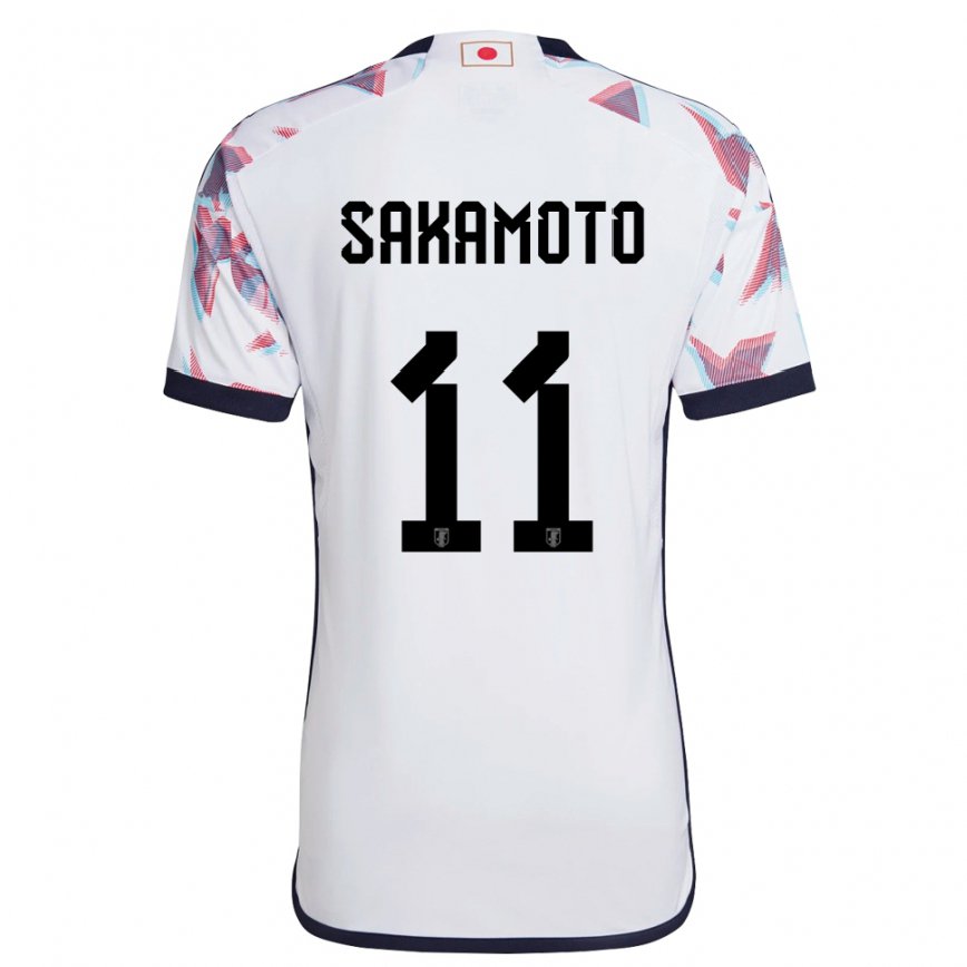 Herren Japanische Isa Sakamoto #11 Weiß Auswärtstrikot Trikot 22-24 Luxemburg