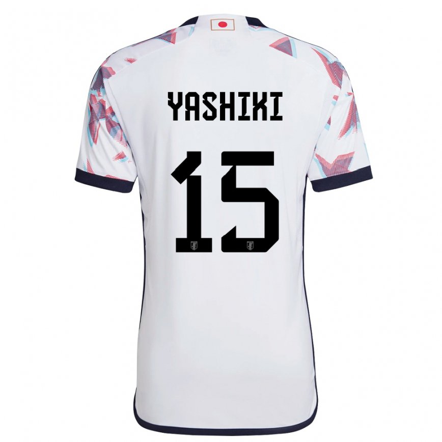 Herren Japanische Yusei Yashiki #15 Weiß Auswärtstrikot Trikot 22-24 Luxemburg