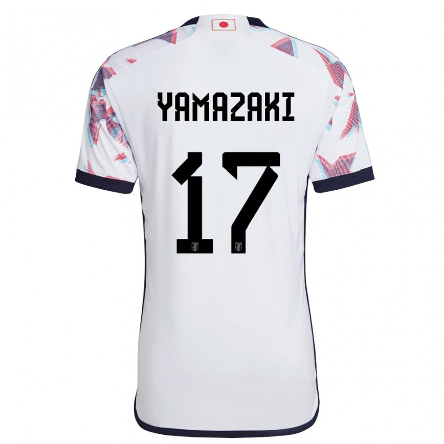 Herren Japanische Taishin Yamazaki #17 Weiß Auswärtstrikot Trikot 22-24 Luxemburg