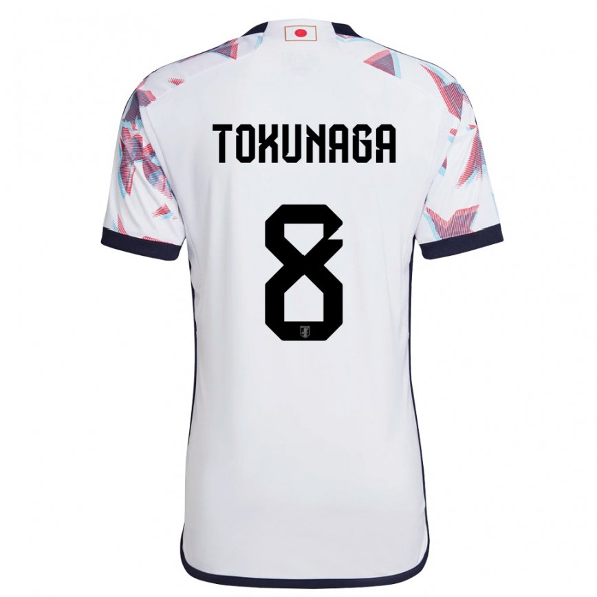 Herren Japanische Ryo Tokunaga #8 Weiß Auswärtstrikot Trikot 22-24 Luxemburg