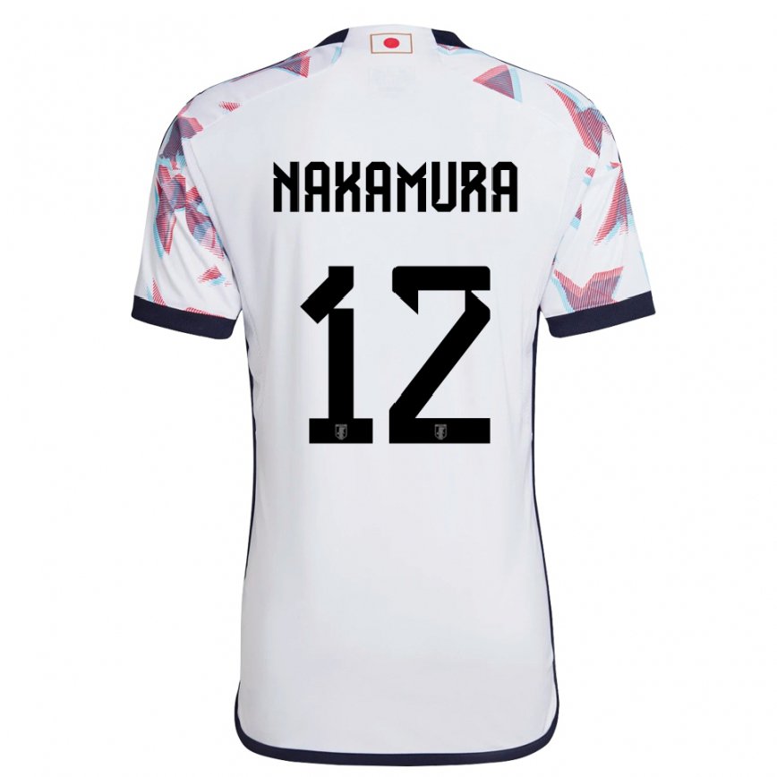 Herren Japanische Keisuke Nakamura #12 Weiß Auswärtstrikot Trikot 22-24 Luxemburg