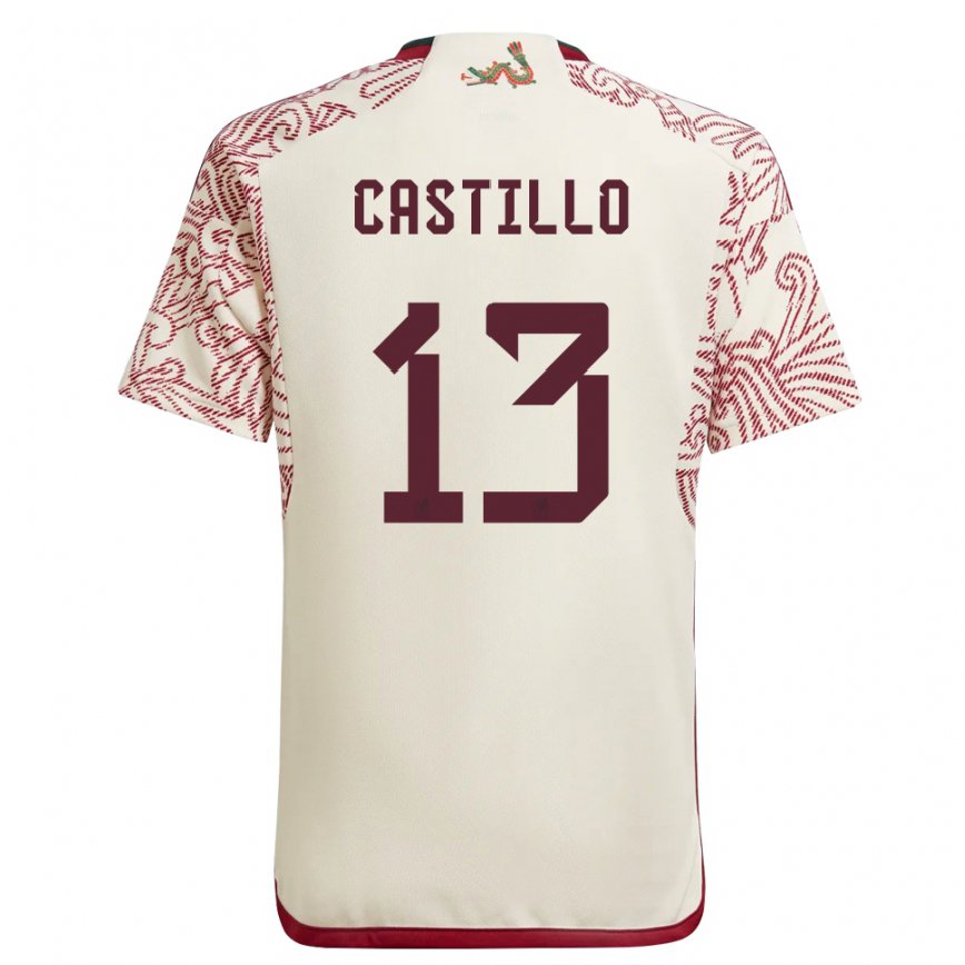 Herren Mexikanische Jose Castillo #13 Wunder Weiß Rot Auswärtstrikot Trikot 22-24 Luxemburg