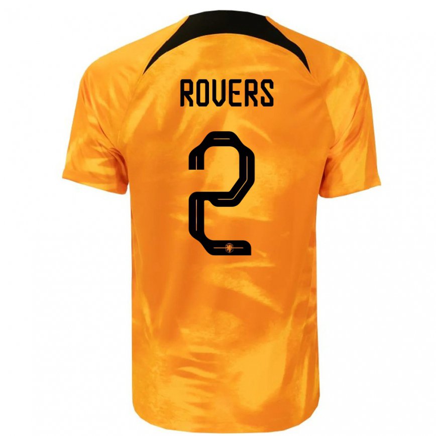 Damen Niederländische Bram Rovers #2 Laser-orange Heimtrikot Trikot 22-24 Luxemburg