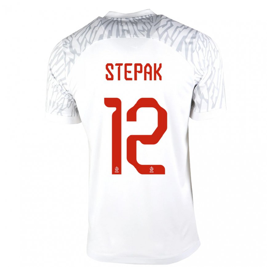 Damen Polnische Jakub Stepak #12 Weiß Heimtrikot Trikot 22-24 Luxemburg