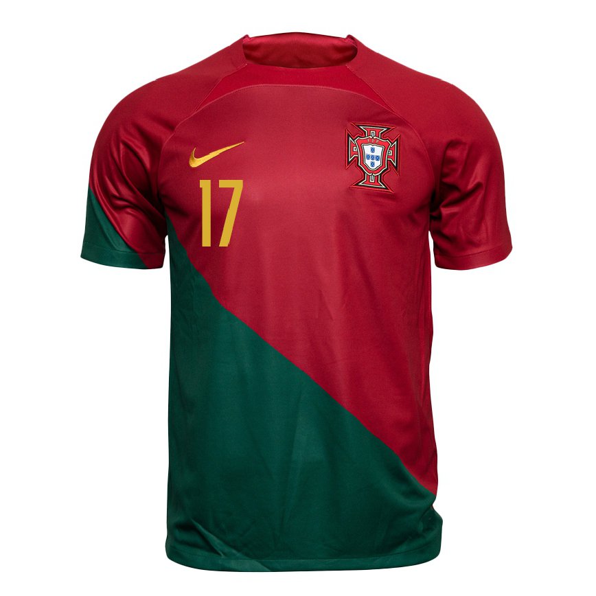Damen Portugiesische Vasco Sousa #17 Rot Grün Heimtrikot Trikot 22-24 Luxemburg