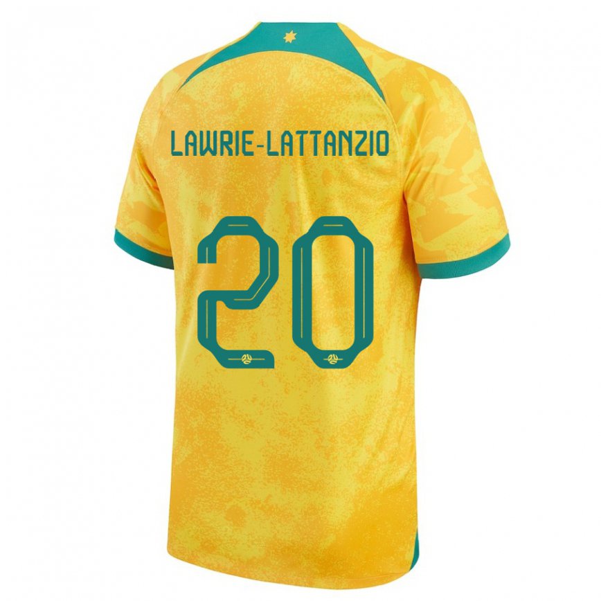Damen Australische Luis Lawrie Lattanzio #20 Gold Heimtrikot Trikot 22-24 Luxemburg