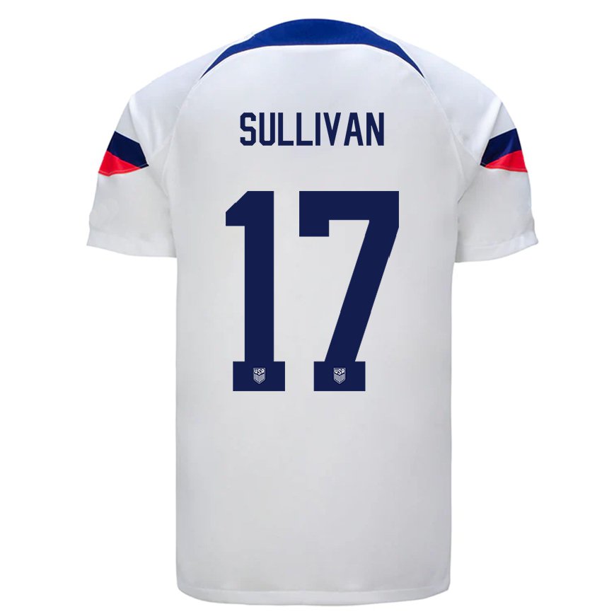 Damen Us-amerikanische Andi Sullivan #17 Weiß Heimtrikot Trikot 22-24 Luxemburg
