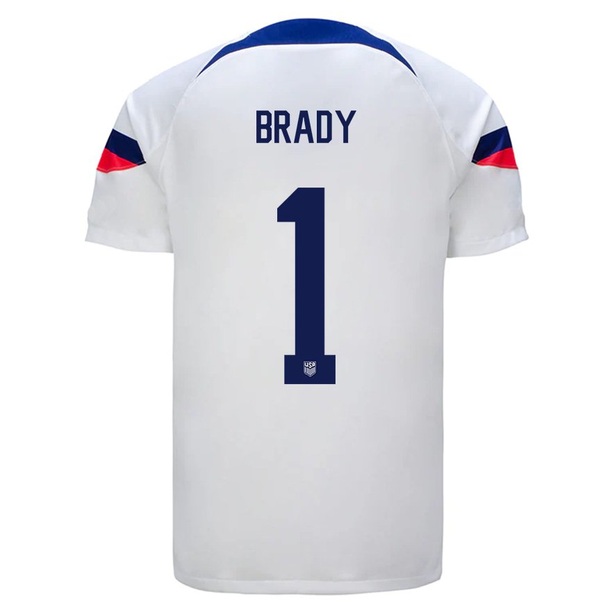 Damen Us-amerikanische Chris Brady #1 Weiß Heimtrikot Trikot 22-24 Luxemburg
