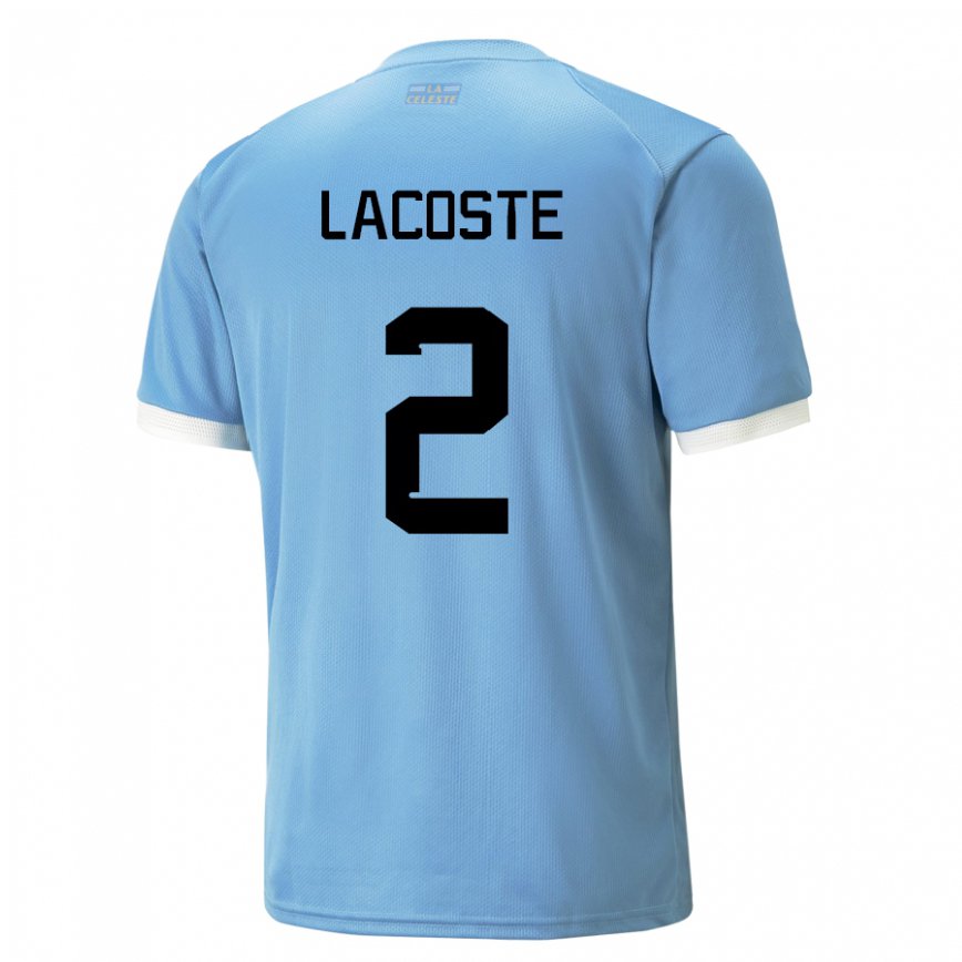 Damen Uruguayische Stephanie Lacoste #2 Blau Heimtrikot Trikot 22-24 Luxemburg