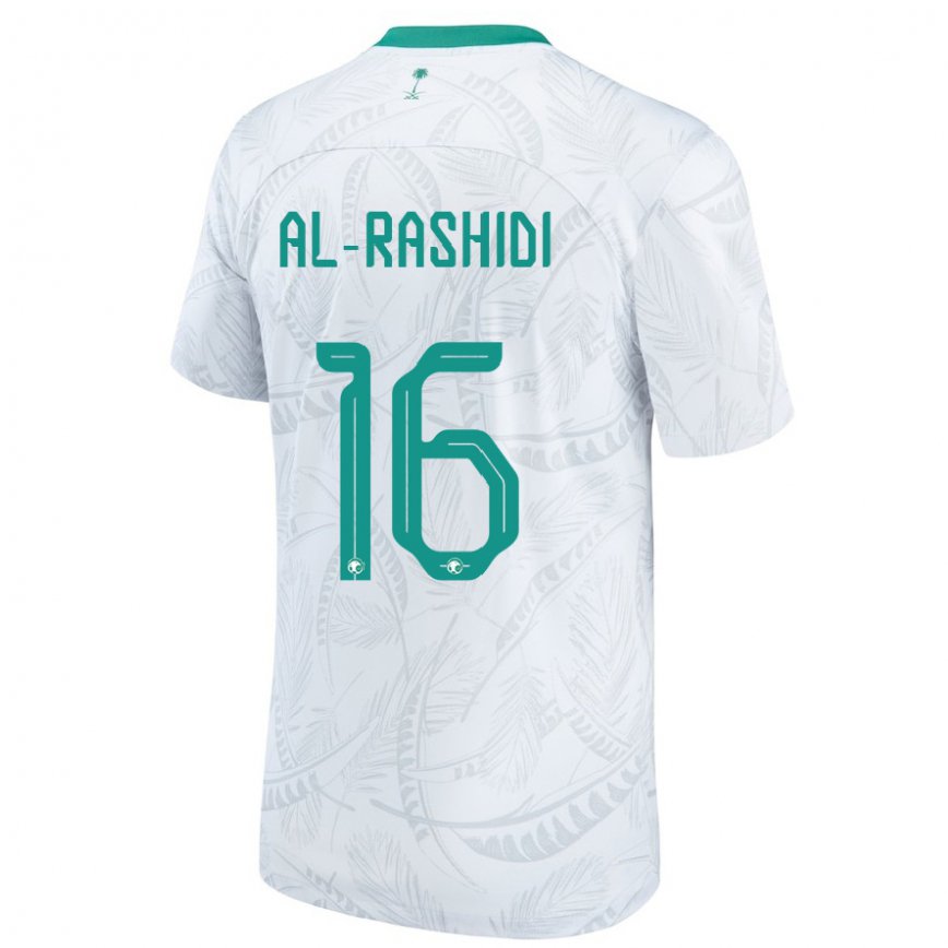 Damen Saudi-arabische Mohammed Al Rashidi #16 Weiß Heimtrikot Trikot 22-24 Luxemburg