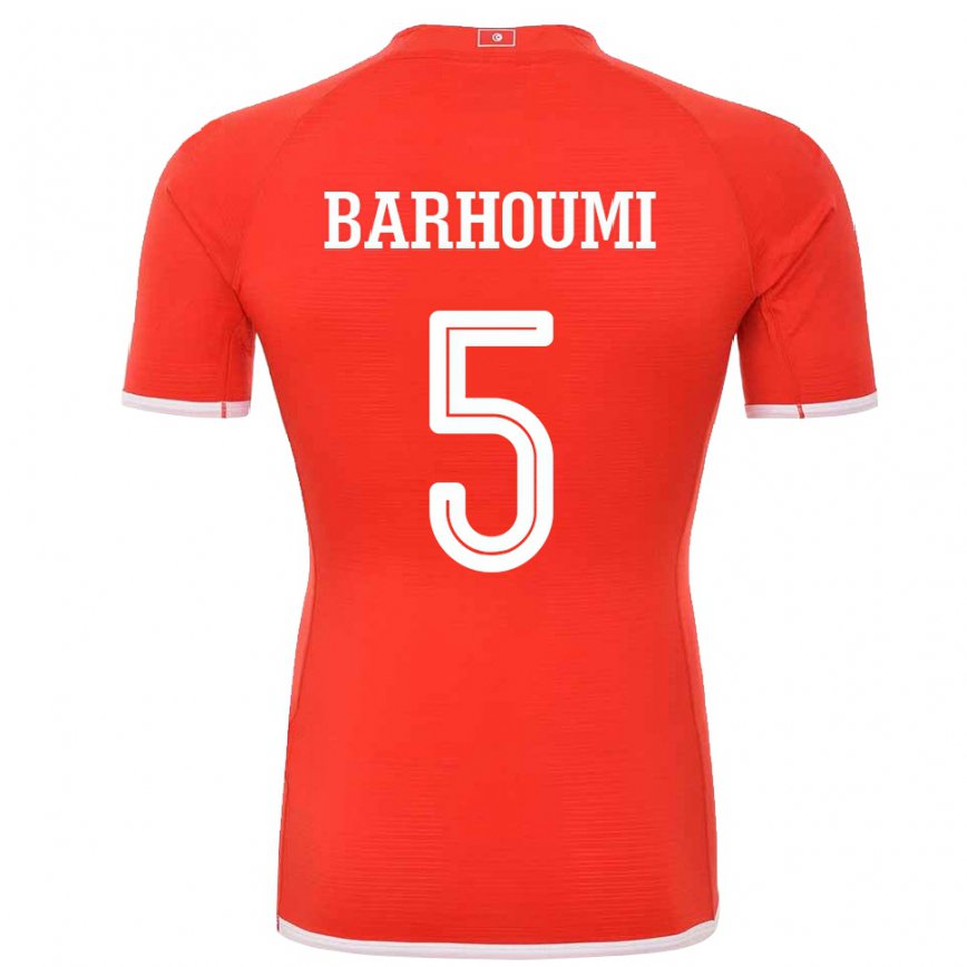 Damen Tunesische Jasmina Barhoumi #5 Rot Heimtrikot Trikot 22-24 Luxemburg