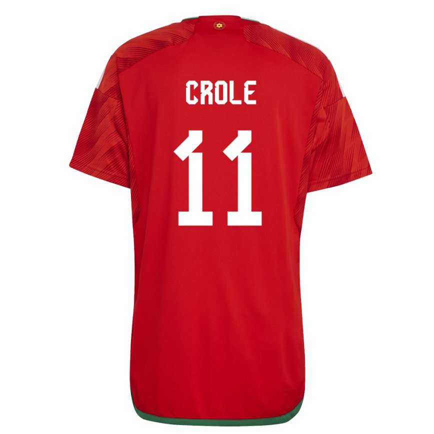 Damen Walisische James Crole #11 Rot Heimtrikot Trikot 22-24 Luxemburg