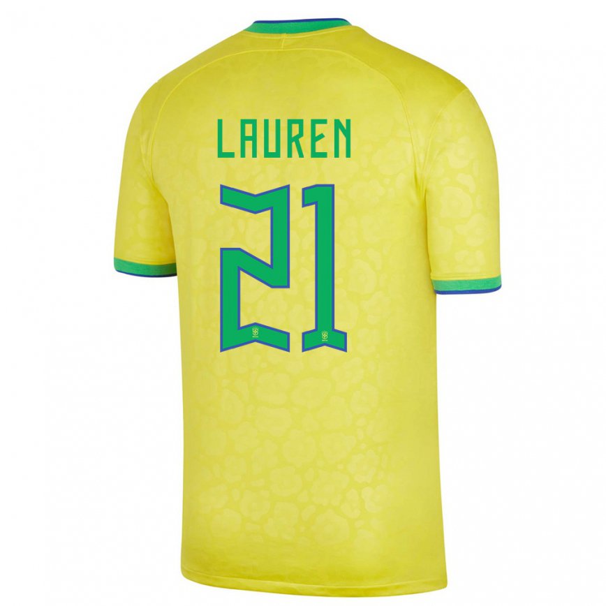 Damen Brasilianische Lauren Costa #21 Gelb Heimtrikot Trikot 22-24 Luxemburg