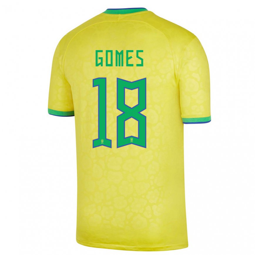 Damen Brasilianische Marlon Gomes #18 Gelb Heimtrikot Trikot 22-24 Luxemburg