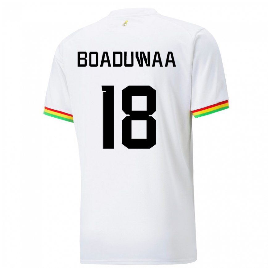 Damen Ghanaische Doris Boaduwaa #18 Weiß Heimtrikot Trikot 22-24 Luxemburg