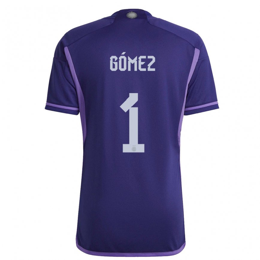 Damen Argentinische Francisco Gomez #1 Violett Auswärtstrikot Trikot 22-24 Luxemburg