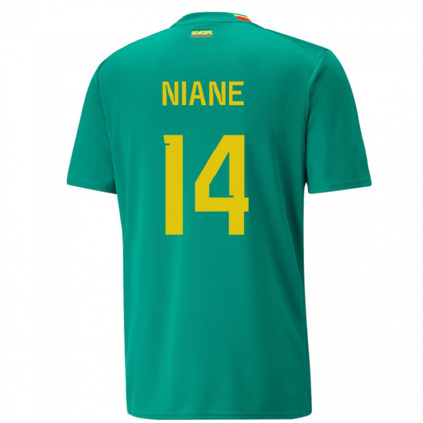 Damen Senegalesische Ibrahima Niane #14 Grün Auswärtstrikot Trikot 22-24 Luxemburg